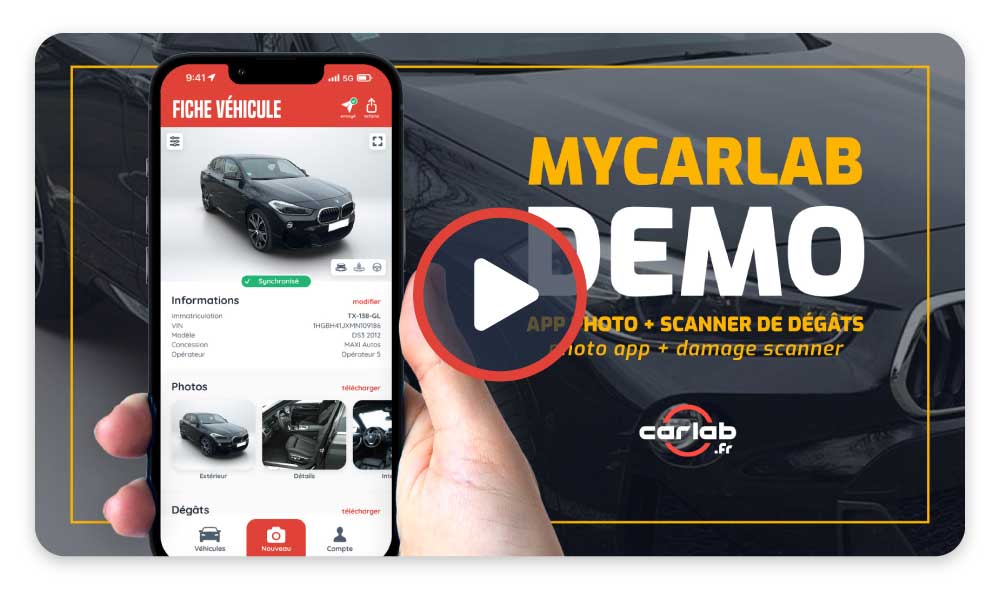 lien demo myCarlab app mobile Youtube