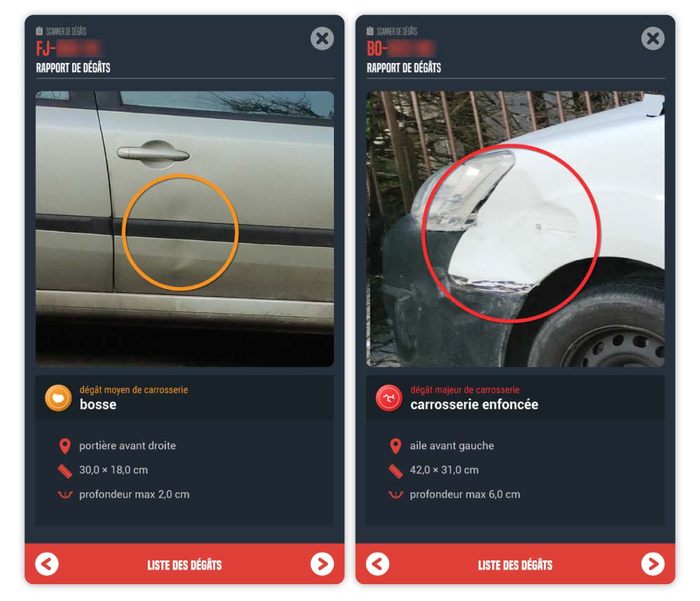 img screen mycarlab scanner de degats photos rapport degats
